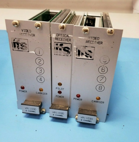 GE Security IFS 8 Channel Video receiver/ Optical Receiver VR11030 3 Modules
