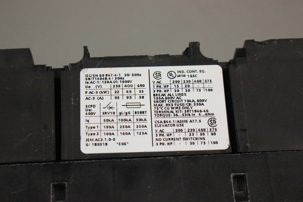 Siemens SIRIUS 3RT1046-1AK60 Contactor 1