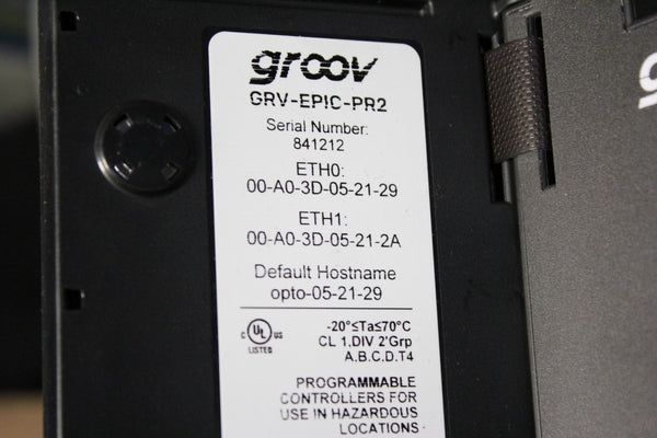 OPTO 22 GROOV PLC RACK WITH CPU & MODULES  GRV-EPIC-PR2