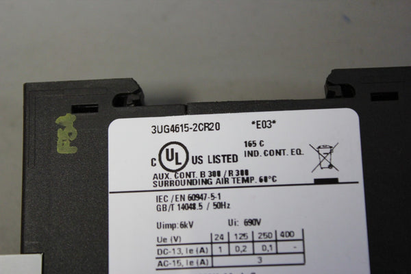 SIEMENS SIRIUS 3UG4615-2CR20 MONITORING RELAY