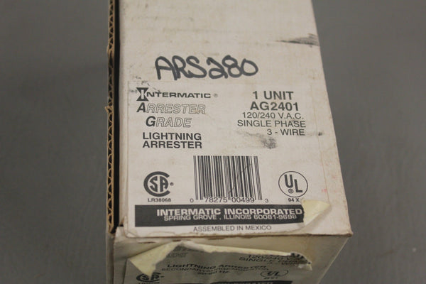 NEW INTERMATIC ARRESTER GRADE LIGHTNING ARRESTER AG2401