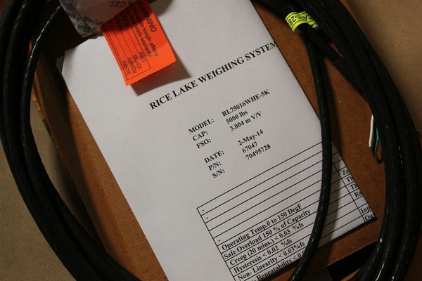 NEW/UNUSED RICE LAKE LOAD CELL RL75016WHE-5K