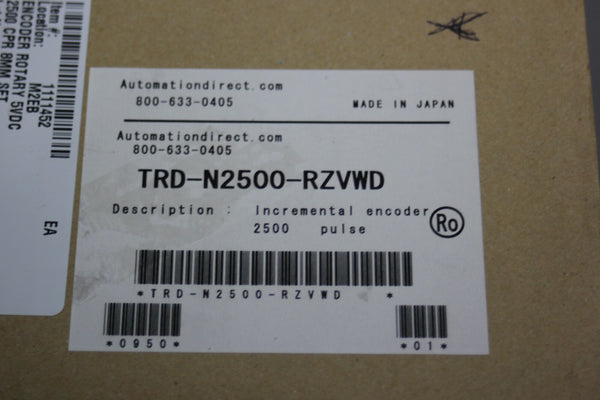 NEW AUTOMATION DIRECT ENCODER TRD-N2500-RZVWD