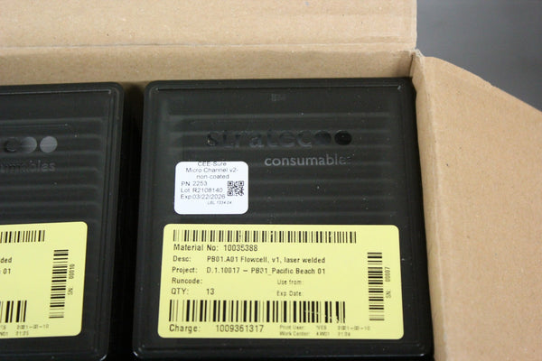 NEW CASE OF 199 STRATEC LASER WELDED FLOWCELL