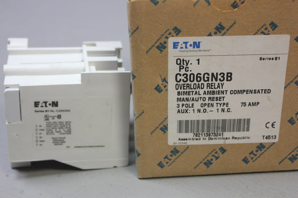 NEW EATON OVERLOAD RELAY C306GN3B