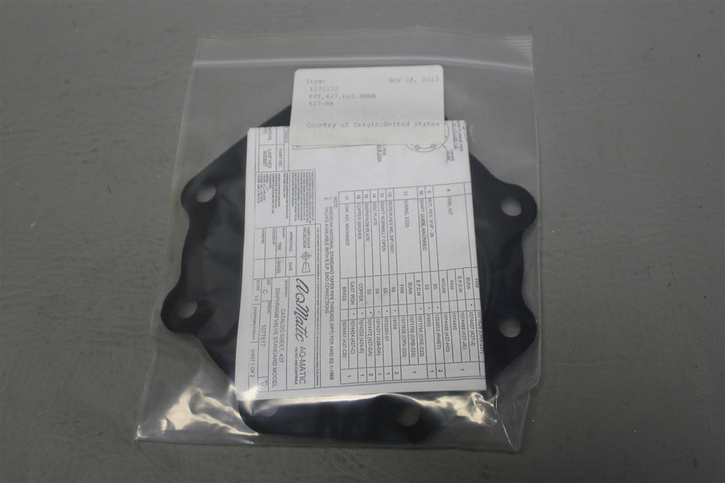 NEW AQ-MATIC AQUA MATIC DIAPHRAGM REBUILD/REPAIR KIT 1070072