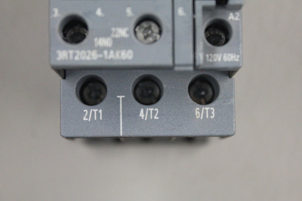 SIEMENS SIRIUS 3RT2026-1AK60 POWER CONTACTOR