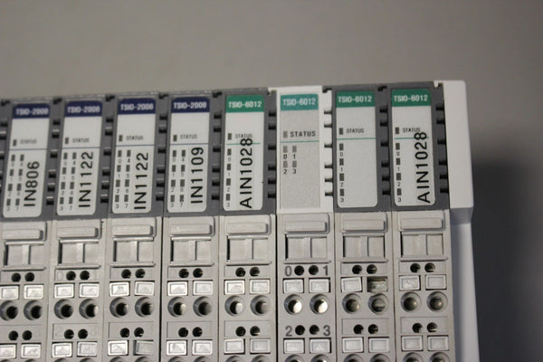 DANAHER SYQNET I/O RACK WITH 14 MODULES (1) TSIO-1001 (9) TSIO-2008 (4) TSIO-601