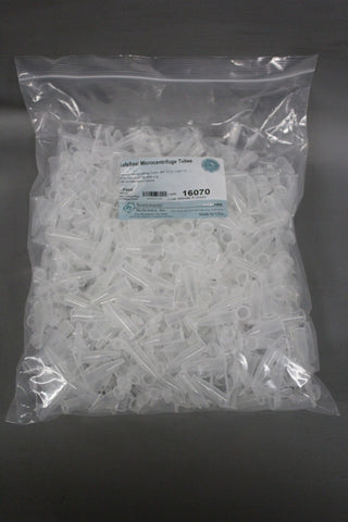 NEW BAG OF 500 SORENSON SAFESEAL MICROCENTRIFUGE TUBES 16070