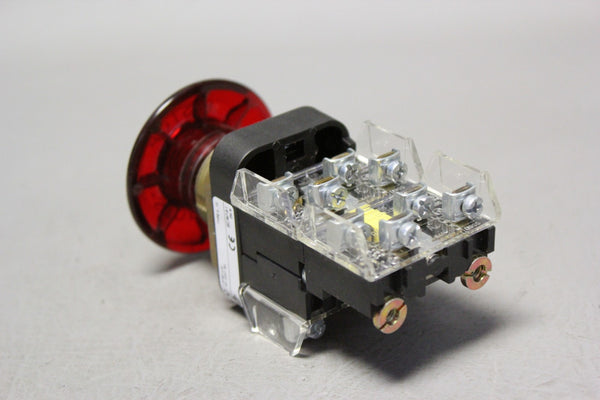 UNUSED ALLEN-BRADLEY ILLUMINATED RED EMERGENCY STOP BUTTON 800T-FXQH24RA1