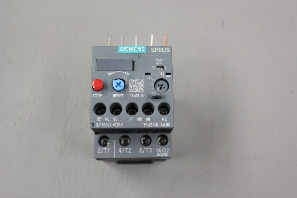 SIEMENS SIRIUS OVERLOAD RELAY 3RU2116-4ABO