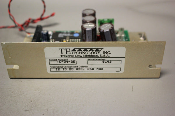 TE TECHNOLOGY POWER SUPPLY TC-24-25 WITH CABLES AND SUPPLY