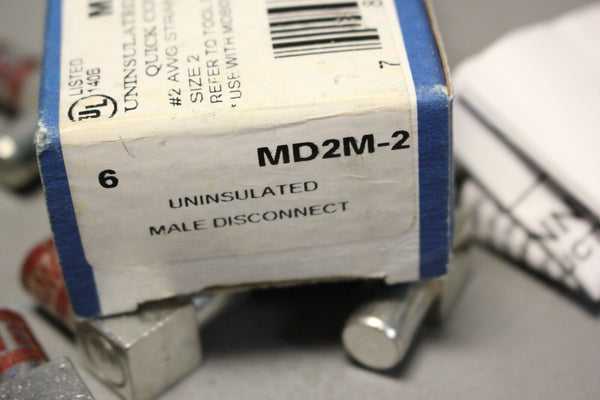 NEW THOMAS & BETTS MD2M-2 UNINSULATED MALE DISCONNECT LOT OF 6