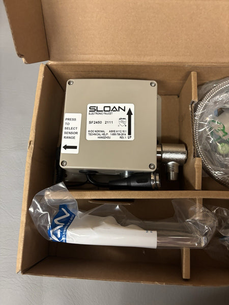 NEW SLOAN SF2450-4 Battery Sensor Activated Touch-Free Faucet Chrome