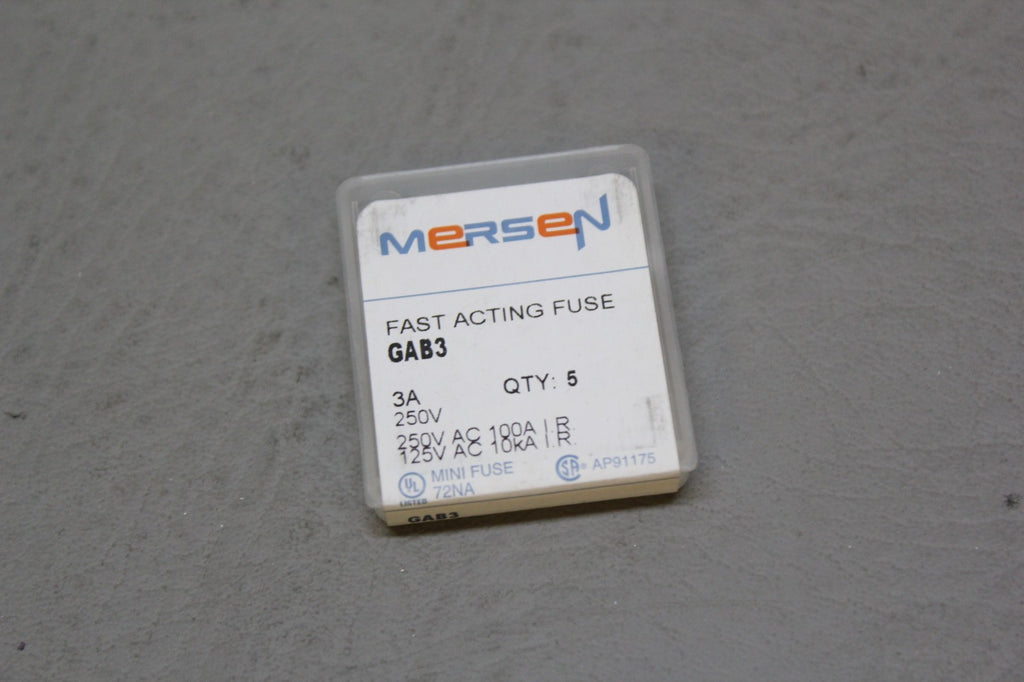 LOT OF 5 MERSON FAST ACTING FUSE GAB3