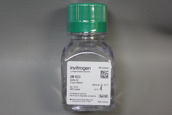 NEW 100mL BOTTLE OF INVITROGEN 2M KCI BUFFERED KIT AM9640G Potassium Chloride