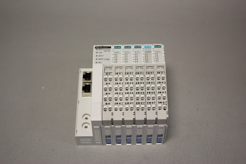 DANAHER SYQNET I/O RACK WITH 6 MODULES (1) TSIO-1001 (4) TSIO-4005 (1)TSIO-4006