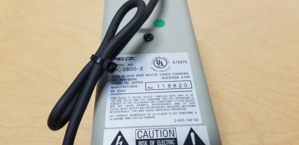 Pelco B&W CCD Security Camera With F1.4 3-8mm Lens MC3800-2