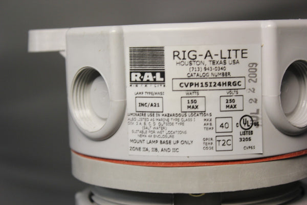 NEW RAL RIG-A-LITE HAZARDOUS LOCATION LUMINAIRE CVPH15I24HRGC