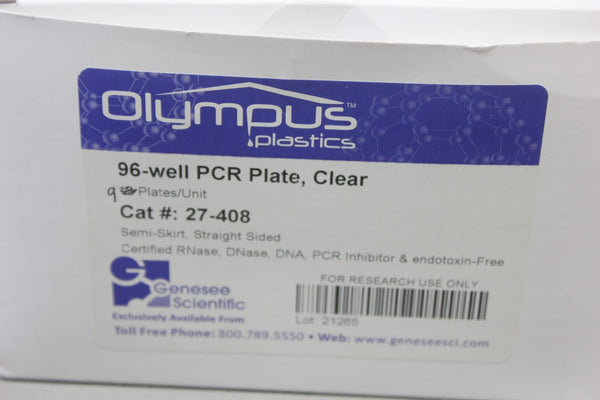 OLYMPUS 96 WELL PCR PLATE 27-408 SEMI SKIRT 9 QTY NEW