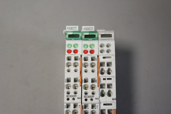 LOT OF 3 BECKHOFF I/O MODULES  KS3022 &amp; KL9010