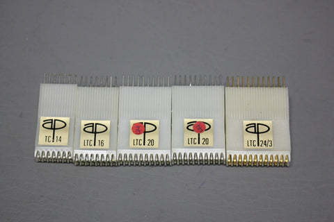LOT OF 5 AP INC. INTEGRATED CIRCUIT TEST CLIPS TC-14 LTC-16 LTC-20 LTC-24/3