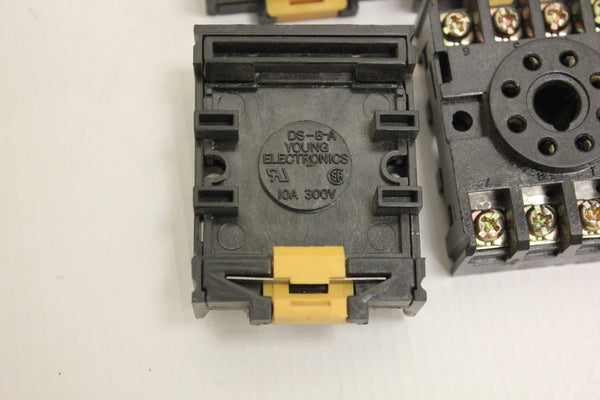 (6) Young Electronics 8 Pin Relay Socket DS-8-A 