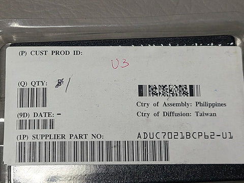 NEW ANALOG DEVICES PRECISION 12BIT ANALOG MICROCONTROLLER ADUC7021 ADUC7021BCP62
