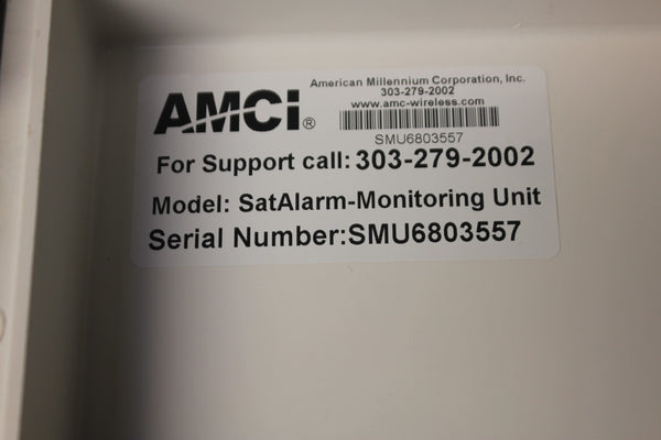 AMCI SMU SATELLITE MONITORING UNIT SATALARM W/SKYWAVE MODEM & SUNWIZE SOLAR PANE