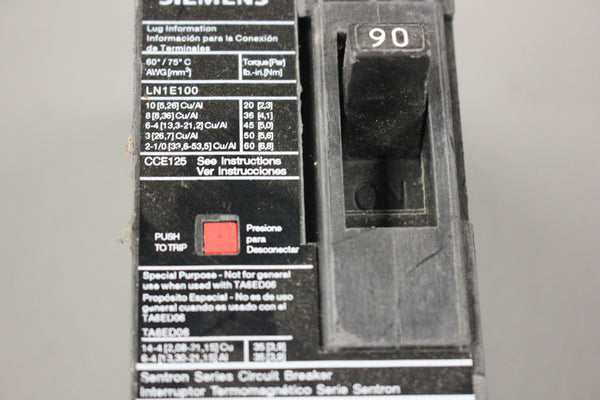 SIEMENS ED42B090 SENTRON CIRCUIT BREAKER (B)