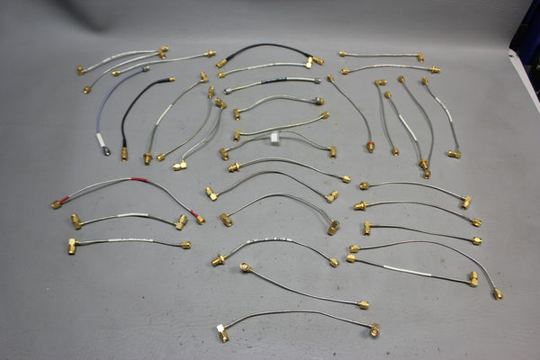 LOT OF 34 MISC. RF MICROWAVE CABLES