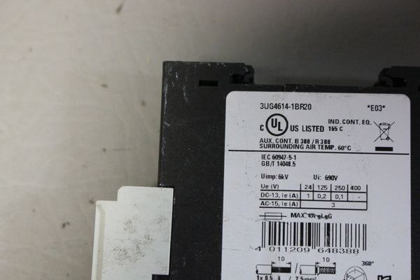 SIEMENS PHASE FAILURE & SEQUENCE MONITORING RELAY 3UG4614-1BR20