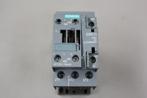 SIEMENS SIRIUS CONTACTOR 3RT2027-1BM40