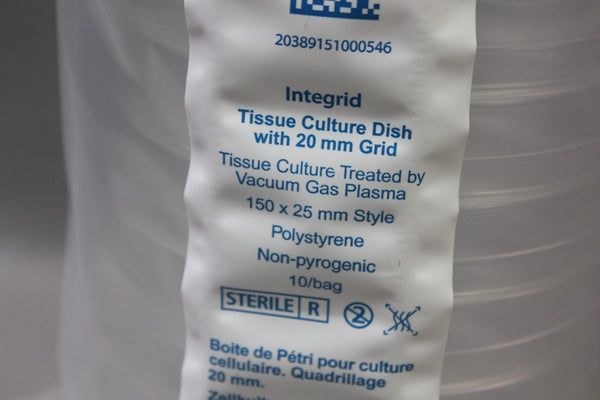 FALCON INTEGRID 353025 TISSUE CULTURE DISH 150 X 25MM W/ 20MM GRID 10 QTY SEALED