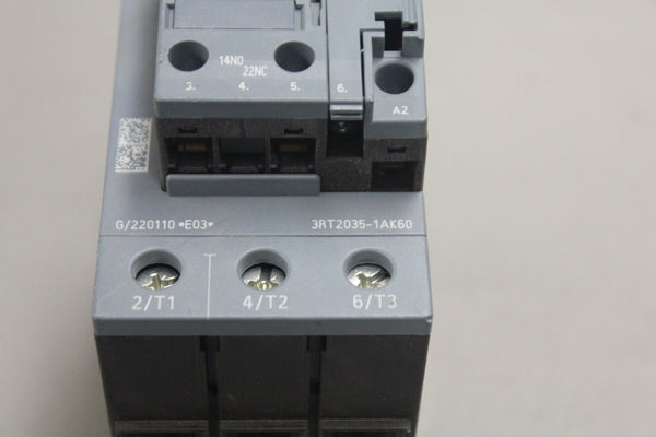 SIEMENS 3RT2035-1AK60 POWER CONTACTOR
