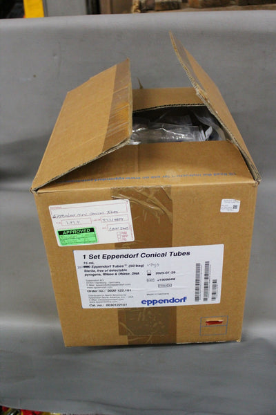 NEW BOX OF 250 15mL EPPENDORF TUBES 0030122151