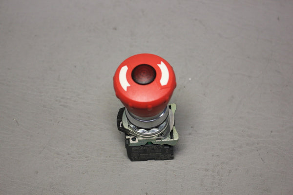 ALLEN BRADLEY TWIST TO RELEASE EMERGENCY STOP ILLUMINATED PUSHBUTTON SWITCH