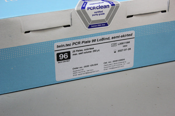 25 Eppendorf Microplates twin.tec PCR Plate 96 LoBind Semi-Skirted 0030129504