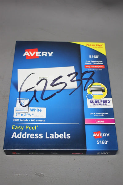 NEW AVERY 3000 EASY PEEL ADDRESS LABELS 5160