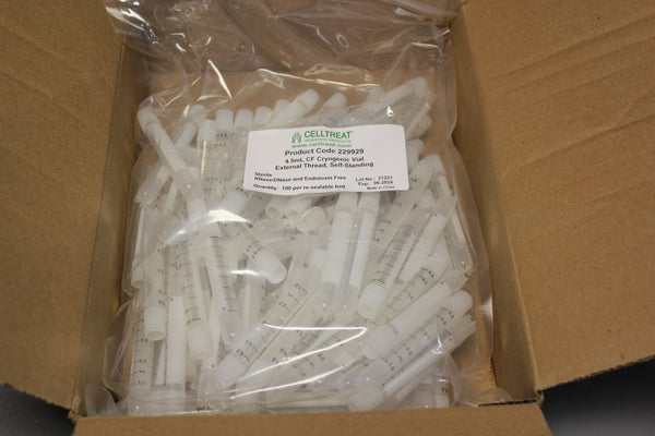 Lot of 100 NEW CELLTREAT CRYOGENIC VIALS 229929