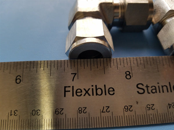 3  SAFELOK 316 SS 1/2" TUBE FITTING ELBOWS COMPRESSION