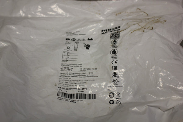 NEW MURR ELEKTRONIK 7000-08061-6210500 Single Ended Cordset M8 Female 5m Length