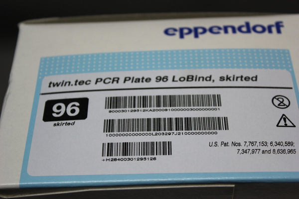 NEW BOX EPPENDORF 150uL 96 WELL SEMI-SKIRTED PCR PLATES 25 PLATES 0030129512