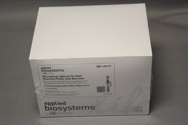 20 NEW APPLIED BIOSYSTEMS MICROAMP 96WELL REACTION PLATES W/BARCODE 4306737