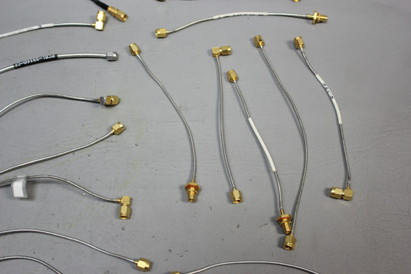 LOT OF 34 MISC. RF MICROWAVE CABLES