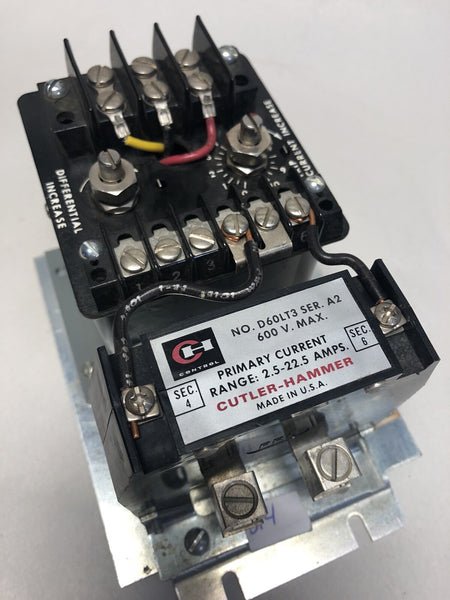 Cutler Hammer D60LA0 Adjustable Current Relay D60LT D60LT3 Ser A2 