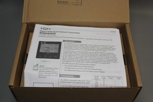 NEW GF SIGNET SMARTPRO BASE CONTROLLER  TWO CH, DC 159001841  3-9950-1