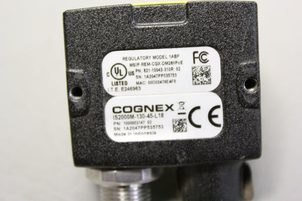 COGNEX FIXED MOUNT BARCODE READER  is2000m-130-45-l18 (B)