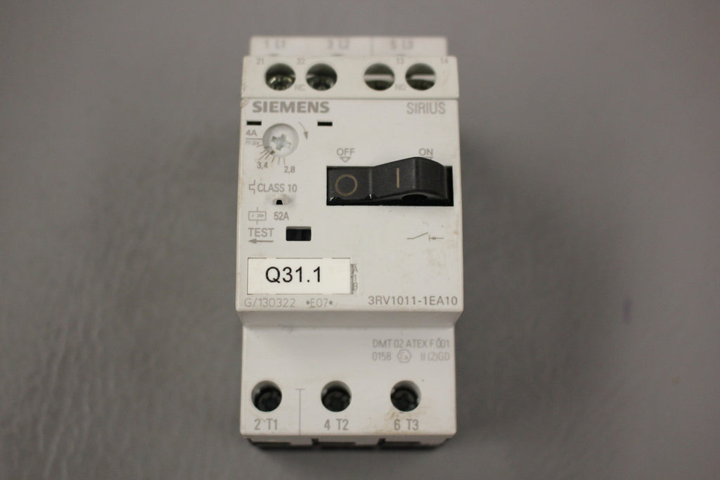 SIEMENS 3RV1011-1EA10 MOTOR STARTER CIRCUIT BREAKER