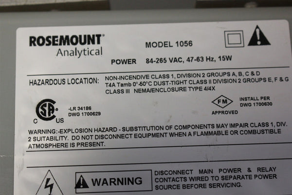 EMERSON/ROSEMOUNT DUAL CHANNEL TRANSMITTER 1056-03-24-32-AN #3
